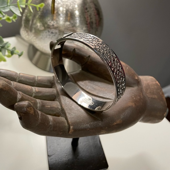 Silver coach bangle